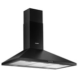 Comfee 90cm Wall-Mounted Kitchen Canopy Range Hood in Sleek Black Finish