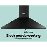 Comfee 90cm Wall-Mounted Kitchen Canopy Range Hood in Sleek Black Finish