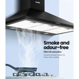 Comfee 90cm Wall-Mounted Kitchen Canopy Range Hood in Sleek Black Finish