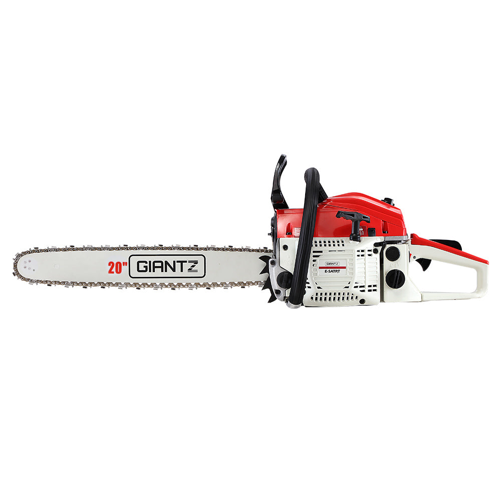 Giantz 52CC Heavy-Duty Petrol Chainsaw with E-Start and 20" Bar for Commercial Use