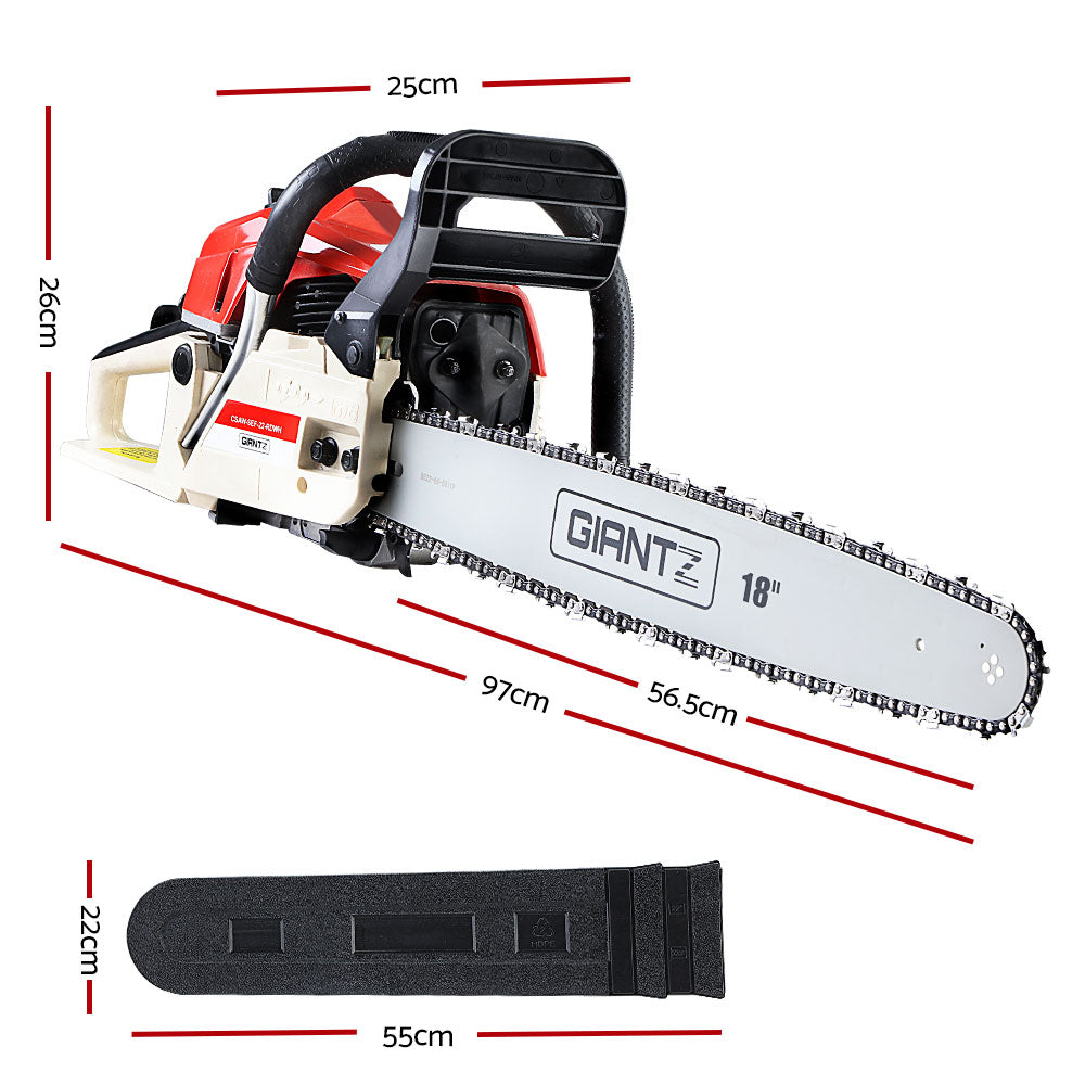 Giantz 75CC Commercial Grade E-Start Chainsaw with 18" Bar and Chain