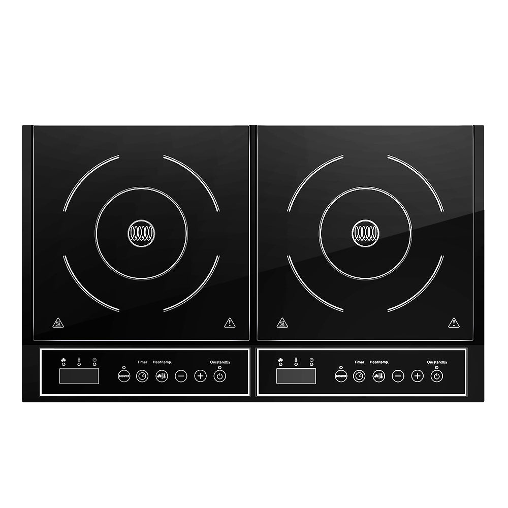 Portable 60cm Electric Induction Cooktop with Dual Cooking Zones and Timer Function