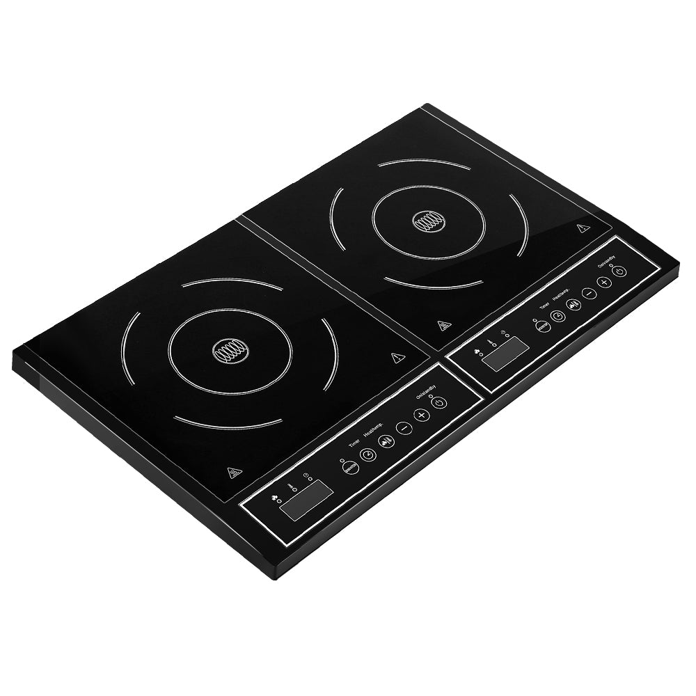 Portable 60cm Electric Induction Cooktop with Dual Cooking Zones and Timer Function