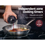 60cm Black Ceramic Induction Cooktop with 4 Cooking Zones and Touch Control