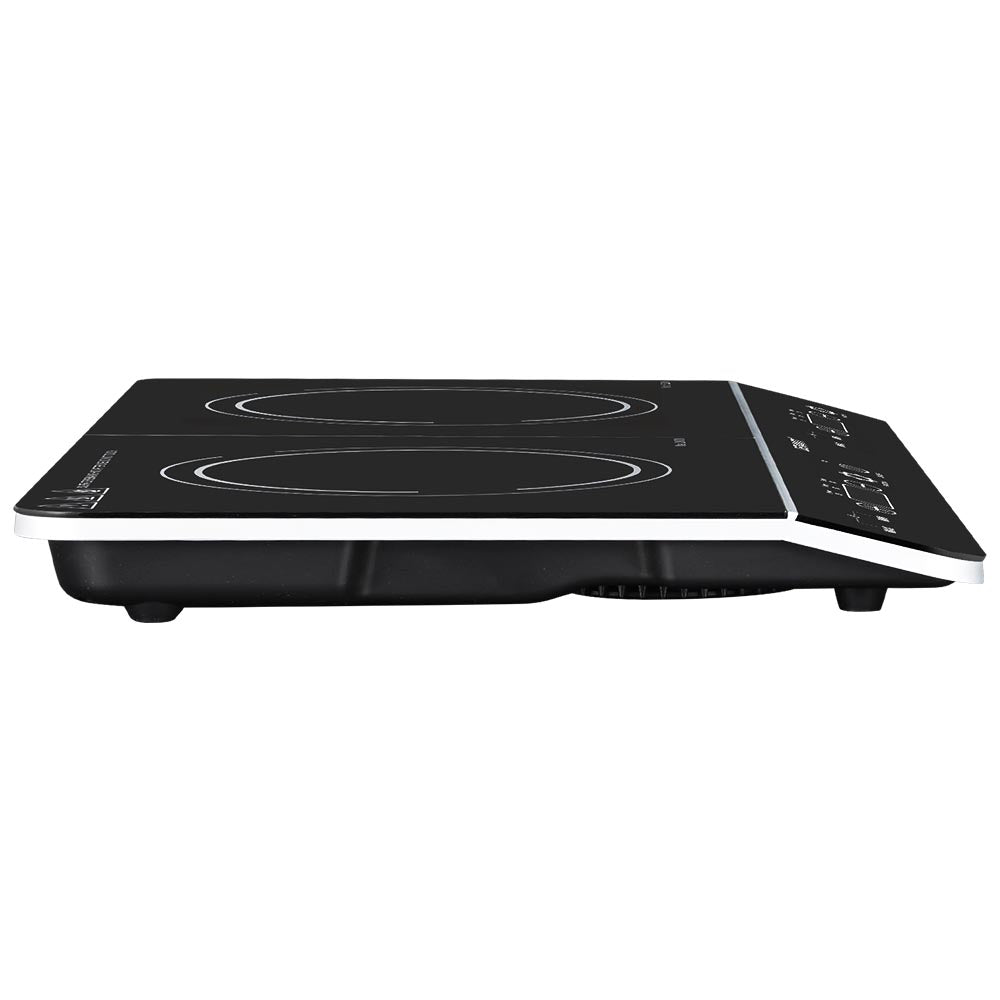 Devanti 60cm Portable Induction Cooktop with Dual Cooking Zones and Touch Control