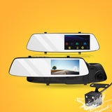 Advanced 1080p HD Rear-View Mirror Dash Cam with Night Vision & Dual Camera Recording