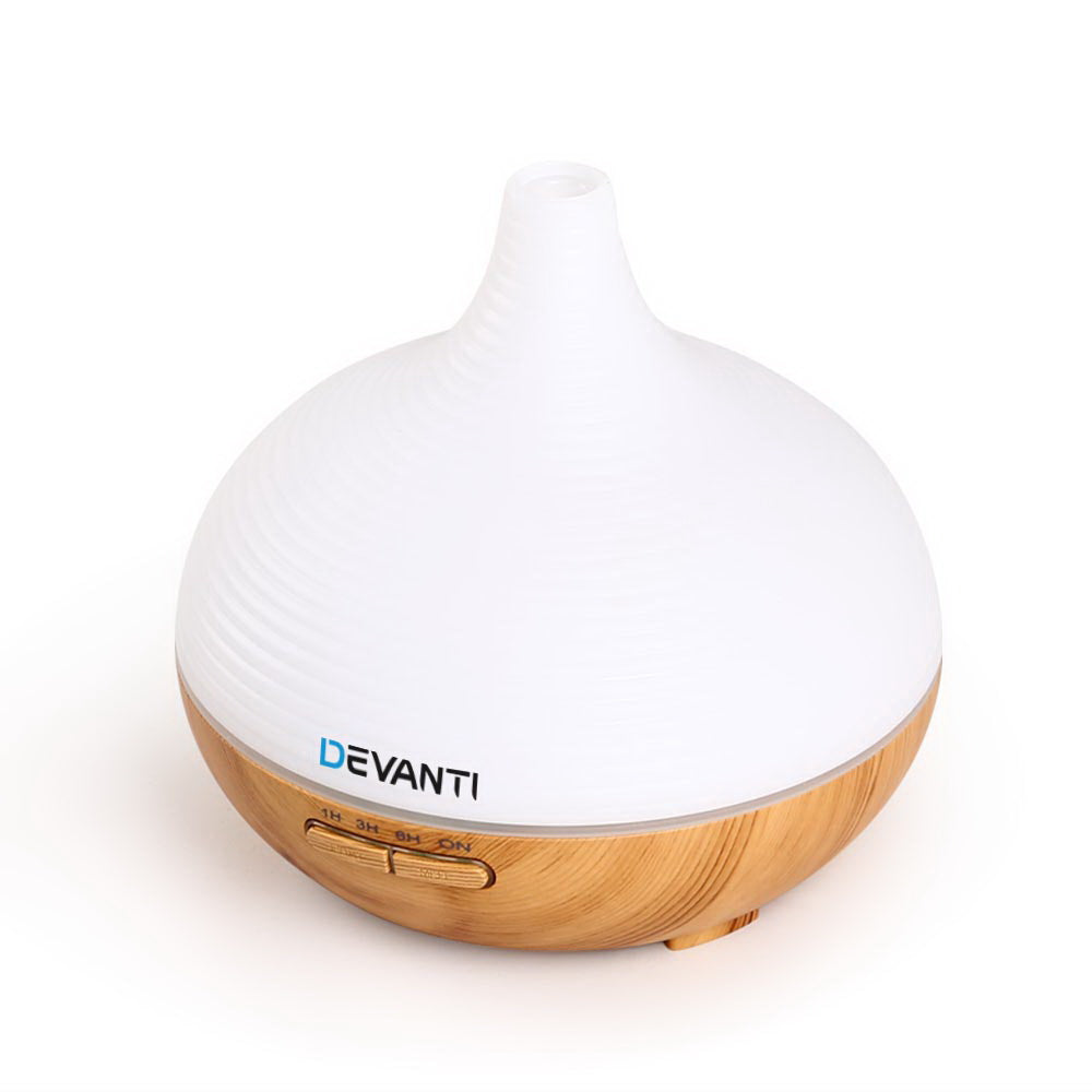 Devanti 4-in-1 Aroma Diffuser and Humidifier with 7-Color Night Light - 300ml Capacity