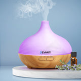 Devanti 4-in-1 Aroma Diffuser and Humidifier with 7-Color Night Light - 300ml Capacity