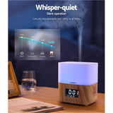 Devanti Essential Oil Diffuser & Humidifier with Clock and Night Light Function