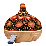 DEVANTI 4-in-1 Aromatherapy Diffuser with 3D Firework LED Night Light and Remote Control, 400ml Humidifier and Purifier - Side View