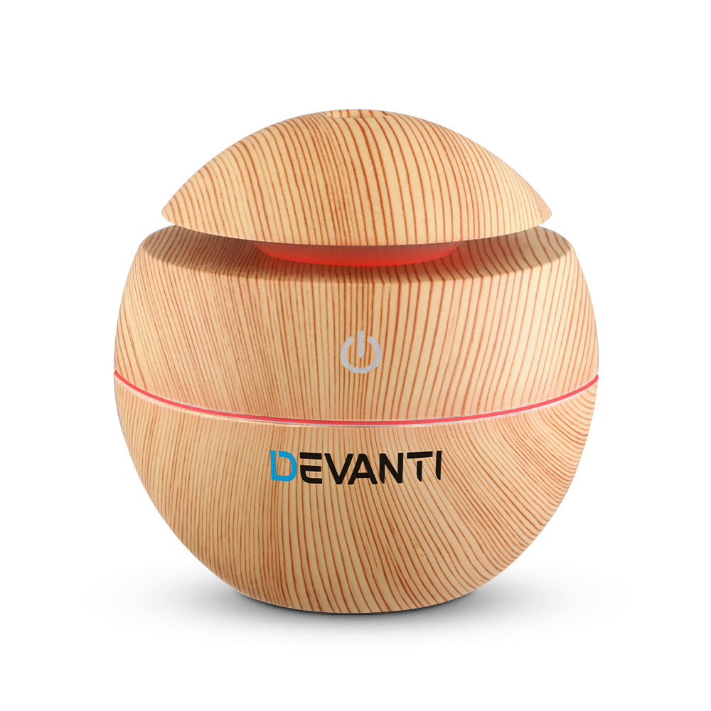 Devanti 4-in-1 Aromatherapy Diffuser with LED Night Light and Humidifier - 130ml Capacity