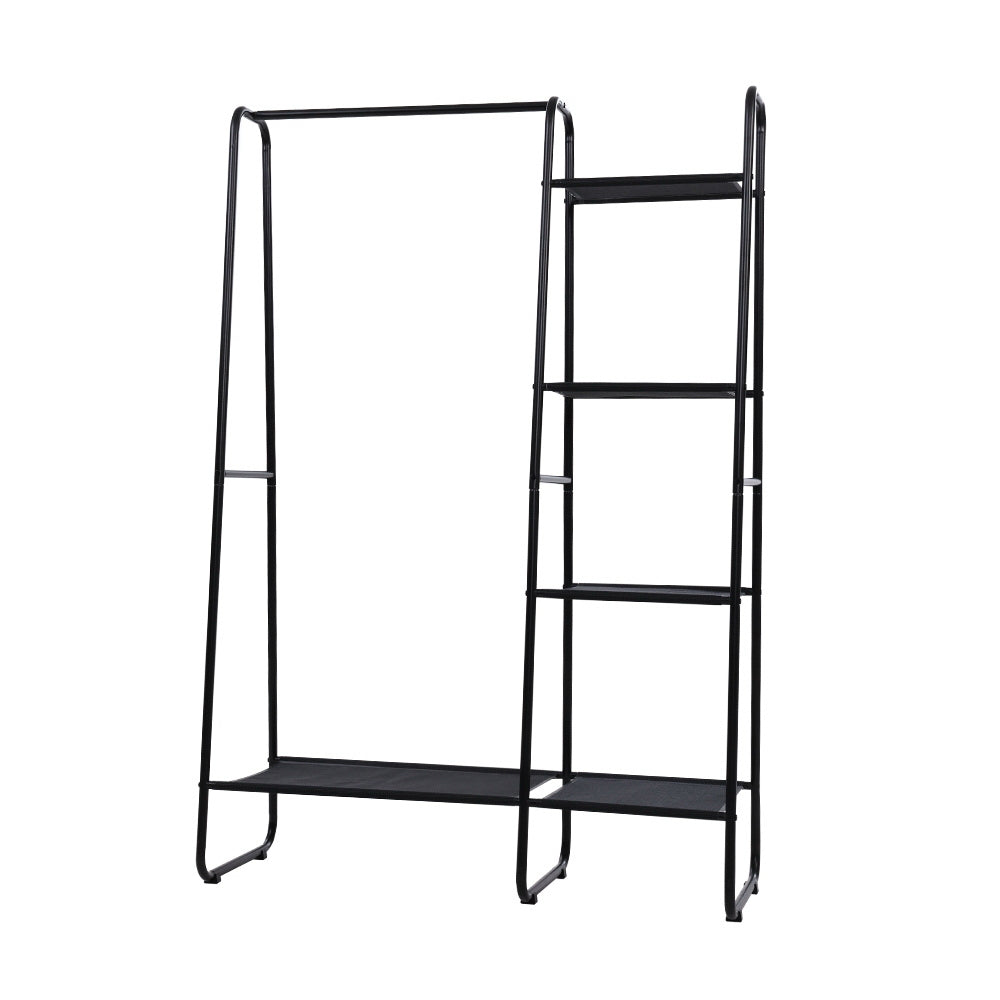 Stylish Portable Garment Rack with Storage Shelves - Metal Clothes Organizer for Home