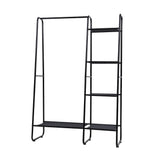 Stylish Portable Garment Rack with Storage Shelves - Metal Clothes Organizer for Home