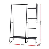 Stylish Portable Garment Rack with Storage Shelves - Metal Clothes Organizer for Home