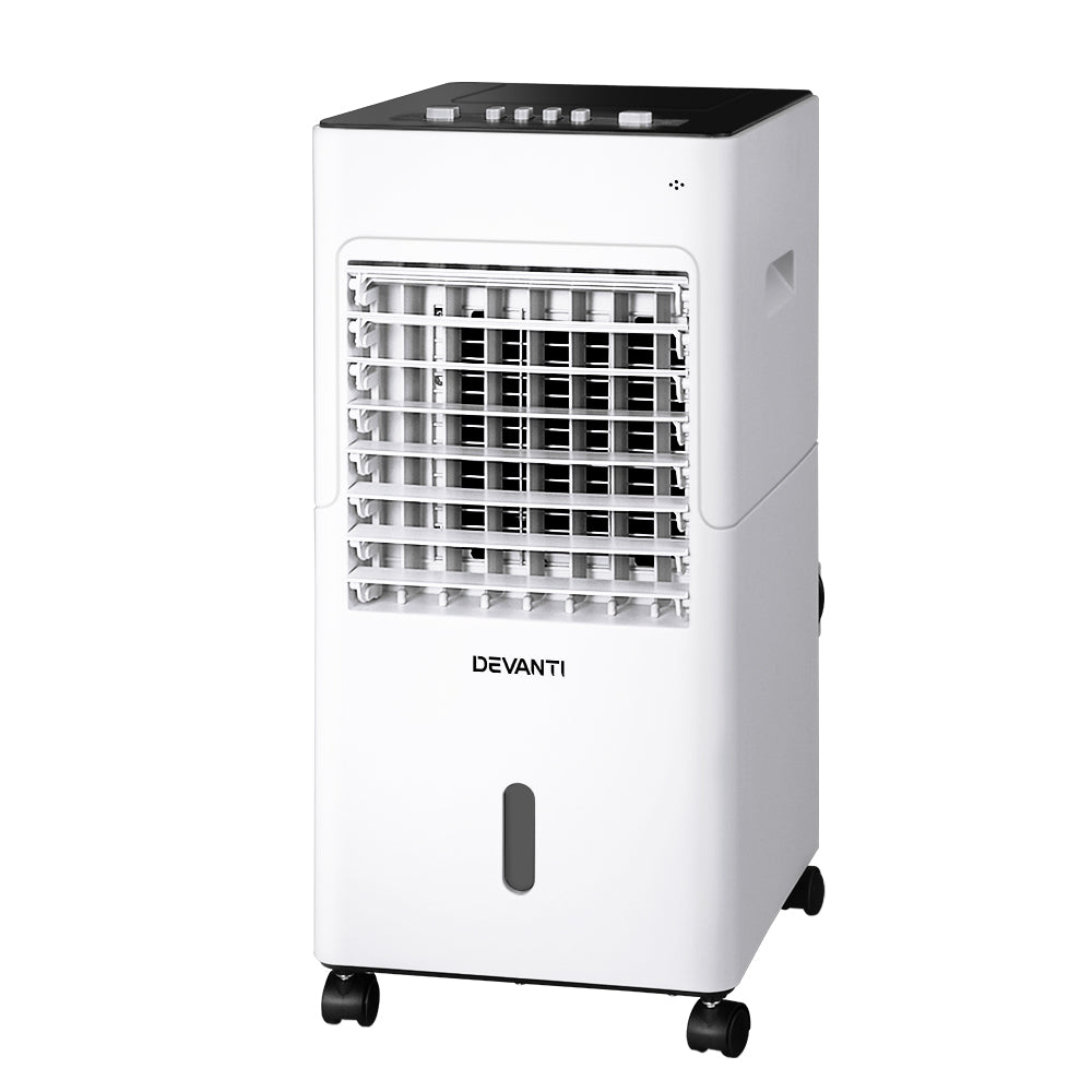 Portable 4-in-1 Evaporative Air Cooler and Humidifier with 6L Water Tank