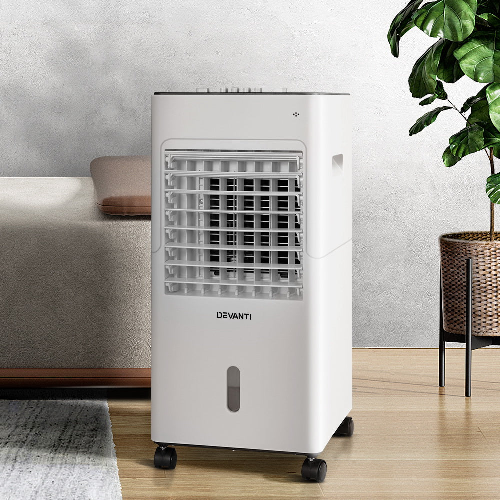 Portable 4-in-1 Evaporative Air Cooler and Humidifier with 6L Water Tank