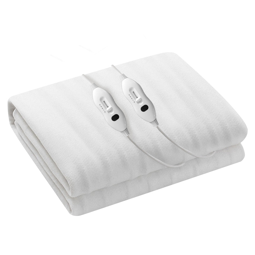 Giselle Luxe King Size Electric Heated Blanket with Dual Detachable Controllers