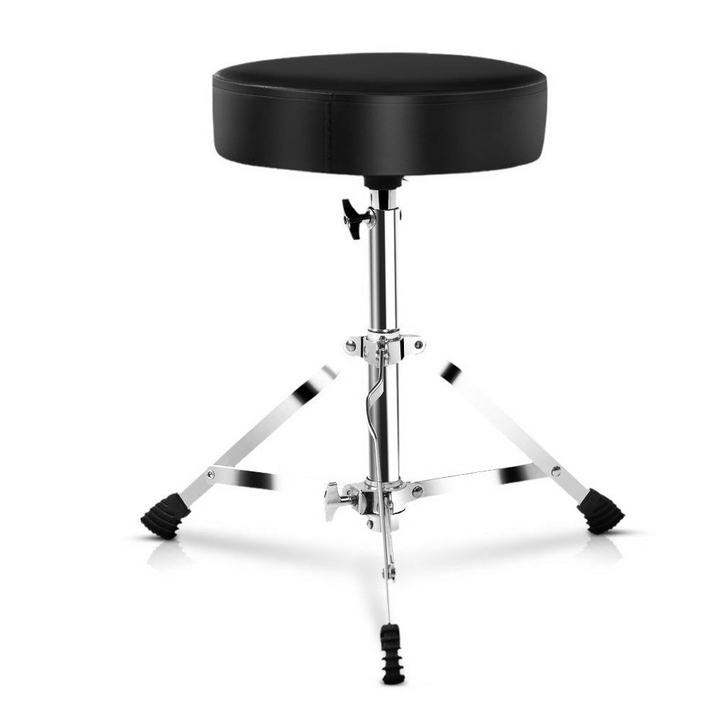 Height-Adjustable Drum Throne Stool with Padded Seat for Musicians