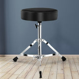 Height-Adjustable Drum Throne Stool with Padded Seat for Musicians - Close-Up Angle