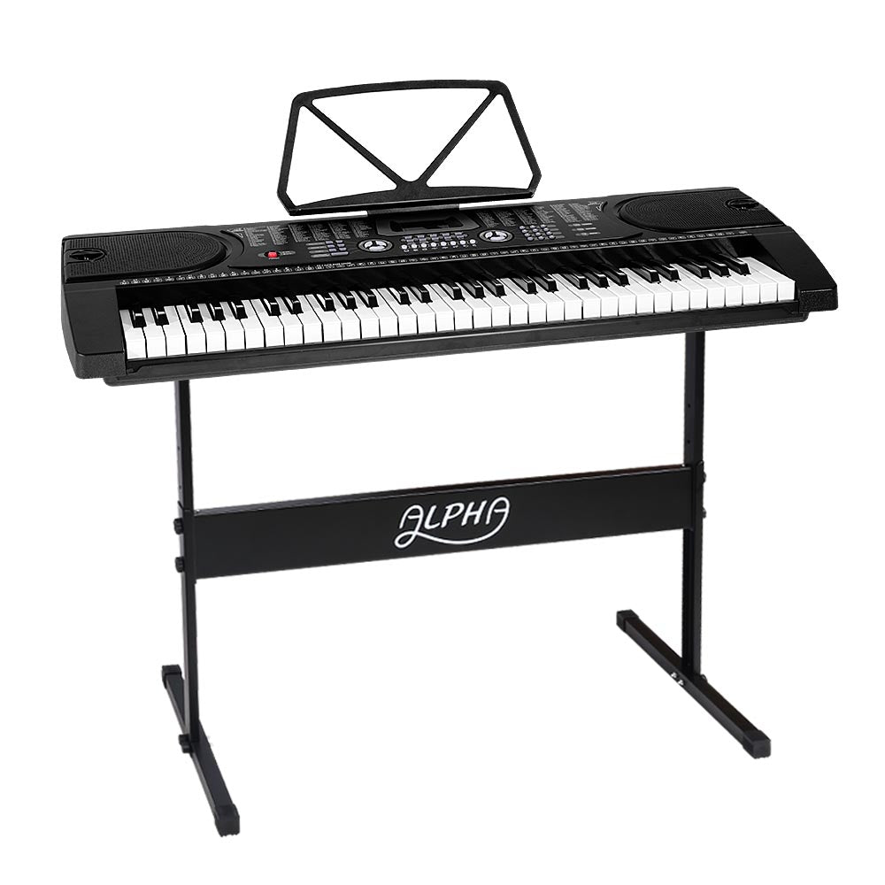 61-Key LED Portable Electronic Piano with Adjustable Stand