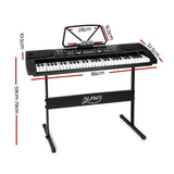 61-Key LED Portable Electronic Piano with Adjustable Stand