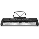 61-Key LED Portable Electronic Piano with Adjustable Stand