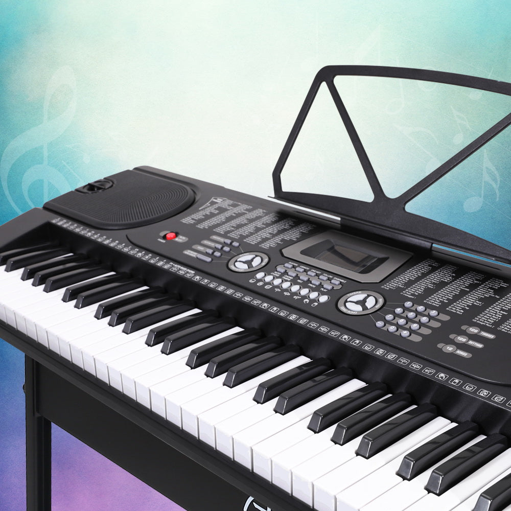 61-Key LED Portable Electronic Piano with Adjustable Stand