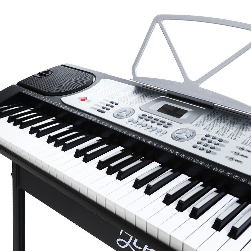 Alpha EK-60 61-Key Portable Electronic Piano Keyboard with LED Display and Adjustable Stand for Beginners