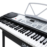 Alpha EK-60 61-Key Portable Electronic Piano Keyboard with LED Display and Adjustable Stand for Beginners - Top-Down View