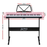 Alpha 61-Key Light-Up Electronic Piano Keyboard with Adjustable Stand and Music Sheet Holder