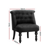 Lorraine French Provincial Black Accent Chair