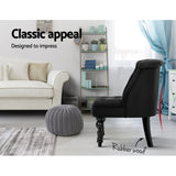 Lorraine French Provincial Black Accent Chair