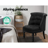 Lorraine French Provincial Black Accent Chair