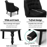 Lorraine French Provincial Black Accent Chair