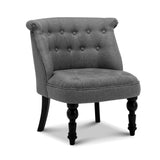 Elegant Grey Lorraine Armchair with Tufted Design