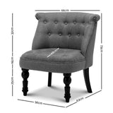 Elegant Grey Lorraine Armchair with Tufted Design