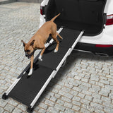 Deluxe Foldable Aluminium Pet Ramp for Car Travel - Portable and Lightweight Dog Steps