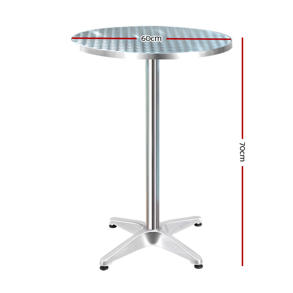 Stylish Gardeon 70CM Round Aluminium Outdoor Bar Table