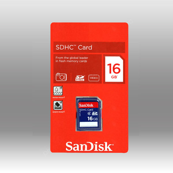 SANDISK 16GB SDHC MEMORY CARD CLASS 4