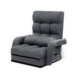 Adjustable Linen Reclining Armchair Sofa Bed with Folding Design and Bonus Pillow