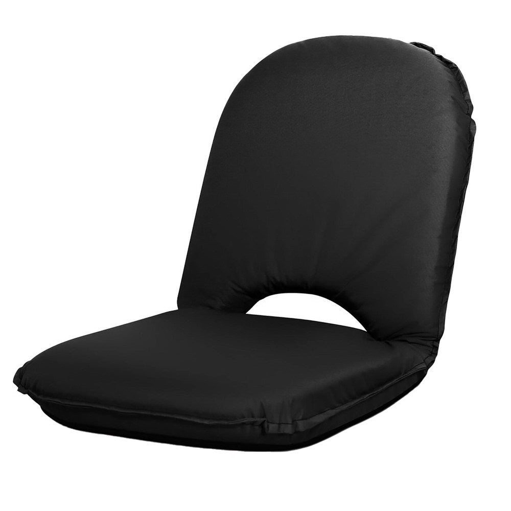 Portable Adjustable Lounge Chair for Beach and Picnic - Black