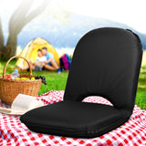 Portable Adjustable Lounge Chair for Beach and Picnic - Black