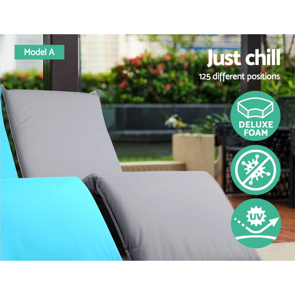 Portable Adjustable Outdoor Lounge Sofa - Grey