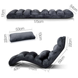 Versatile Charcoal Adjustable Lounge Sofa Bed with 75 Positions