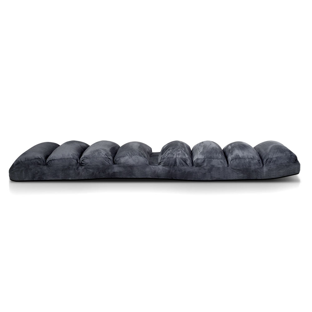 Versatile Charcoal Adjustable Lounge Sofa Bed with 75 Positions