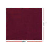 Burgundy Luxe Plush Shag Area Carpet - Spacious 200x230cm Non-Slip Floor Mat