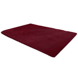 Burgundy Luxe Plush Shag Area Carpet - Spacious 200x230cm Non-Slip Floor Mat