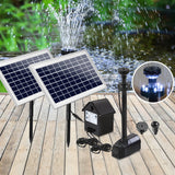 Gardeon 110W Eco-Friendly Solar LED Fountain with Rechargeable Battery and Submersible Pump for Outdoor Serenity