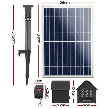 Eco-Friendly Solar Garden Fountain with Remote Control & LED Lighting