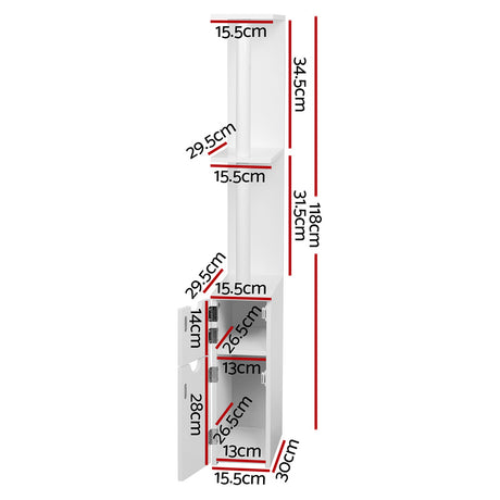 Modern White Freestanding Bathroom Storage Cabinet